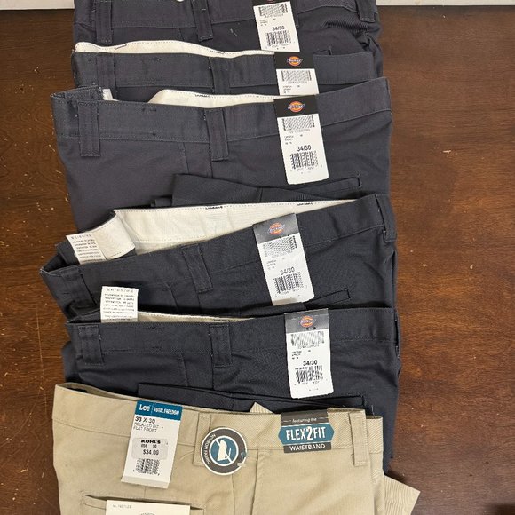 Dickies, Lee Other - Five Dickie  pants (all 34x30) AND One Lee Men's pant(33x30)